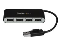 StarTech.com Hub USB 2.0 portable à 4 ports avec câble intégré - Concentrateur USB compact - Mini hub USB 2.0 - Concentrateur (hub) - 4 x USB 2.0 - de bureau ST4200MINI2