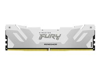 Kingston FURY Renegade - DDR5 - module - 16 Go - DIMM 288 broches - 6800 MHz / PC5-54400 - CL36 - 1.4 V - mémoire sans tampon - on-die ECC - blanc et argent KF568C36RW-16
