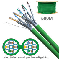 Câble réseau cuivre en touret CAT6A UFTP LSZH 100 OHMS AWG23 Platine Réseaux, Paires : 2x4, Longueur : 500m 6721