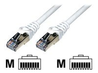 MCL - Cordon de raccordement - RJ-45 (M) pour RJ-45 (M) - 2 m - paire torsadée écrantée (F/UTP) - CAT 6 - blanc FCC6BM-2M/W