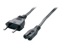 Uniformatic - Câble d'alimentation - Europlug (P) pour power IEC 60320 C7 - 90 cm - noir 46099