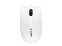 CHERRY MC 1000 - Souris - droitiers et gauchers - optique - 3 boutons - filaire - USB - blanc (supérieur), base noire JM-0800-0