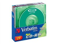 Verbatim Colours - 5 x CD-RW (8cm) - 210 Mo 4x - boîtier CD étroit 43245