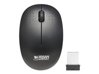 Urban Factory Free - Souris - 3 boutons - sans fil - 2.4 GHz - récepteur sans fil USB - noir WMB01UF