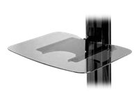 Peerless-AV SmartMount ACC-GS1 - Composant de montage (étagère) - pour composants audio/vidéo - verre trempé, acier épais - revêtement noir poudré - montable sur chariot, montable sur support ACC-GS1