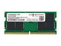 Transcend JetRAM - DDR5 - module - 32 Go - SO DIMM 262 broches - 4800 MHz / PC5-38400 - CL40 - 1.1 V - mémoire sans tampon - on-die ECC JM4800ASE-32G