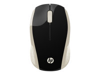 HP 200 - Souris - droitiers et gauchers - optique - sans fil - 2.4 GHz - récepteur sans fil USB - or de soie - pour HP 20, 22, 24, 27, 460; Pavilion 14, 15, 24, 27, 590, 595, TP01 2HU83AA#ABB